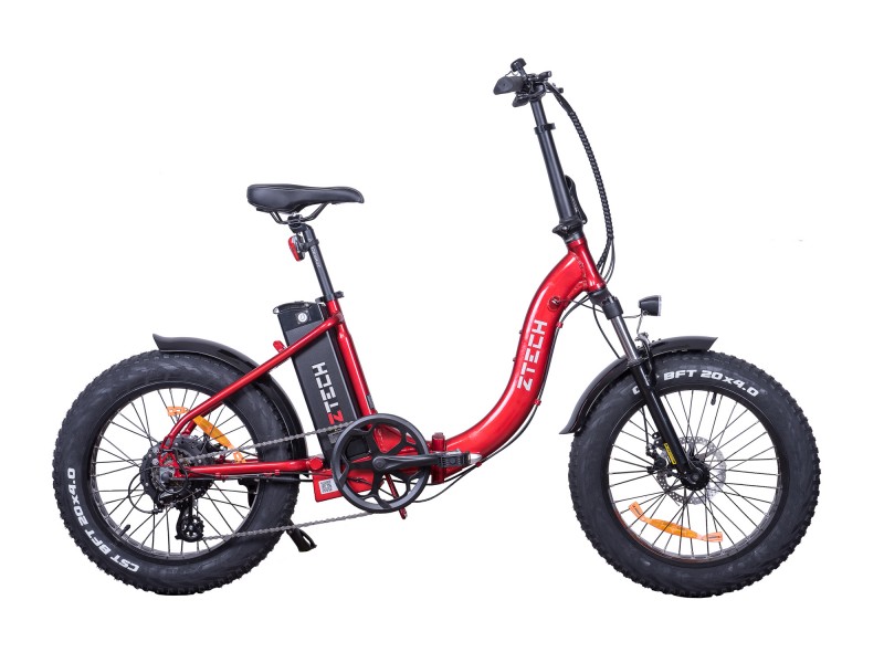 Z-TECH Elektro-Klapprad - FATBIKE mit Lithium-Akku | Neu mit Gepäckträger