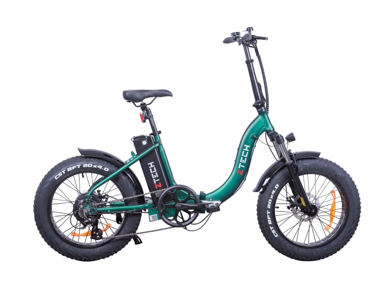 Z-TECH Elektro-Klapprad - FATBIKE mit Lithium-Akku | Neu mit Gepäckträger