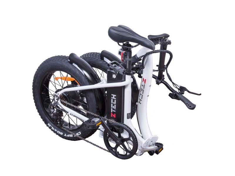 Z-TECH Elektro-Klapprad - FATBIKE mit Lithium-Akku | Neu mit Gepäckträger