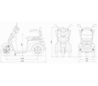 Senioren-Dreirad VITA CARE, 25 km/h, Elektromobil