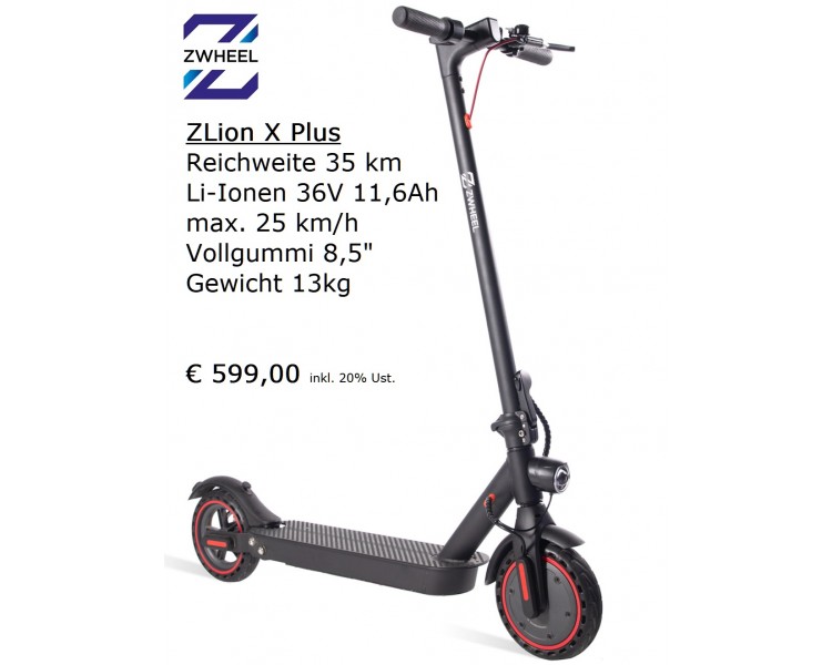 Zwheel »ZLion X Plus« E-Scooter - 25 km/h
