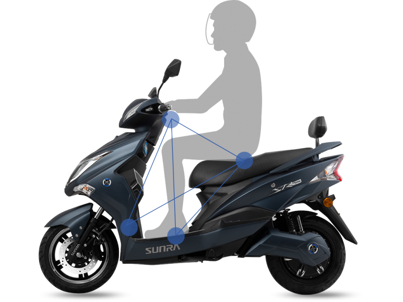 »HAWK 2.0«  Elektroroller 45 km/h  3000 Watt 72V - Mattschwarz